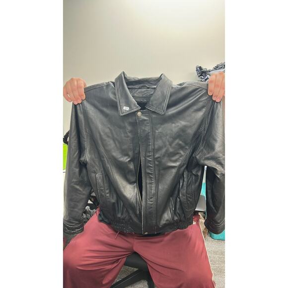 559- Oscar Piel Perfect Leather Jacket Small - Picture 1 of 2